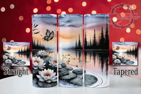 3D Butterfly Seamless 20oz Tumbler Design