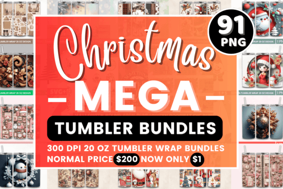 3D Christmas Mega Tumbler Bundle
