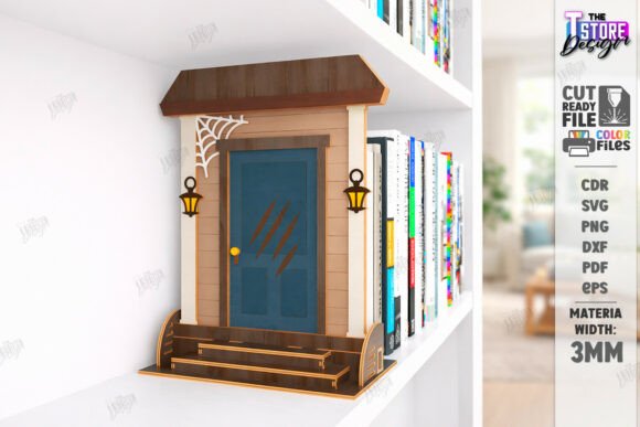 3D Decorative Door Bookends Laser Cut