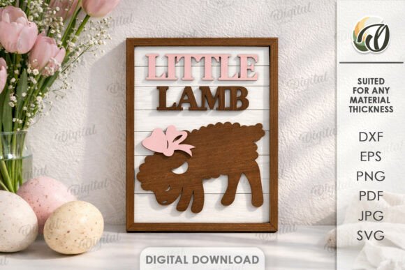 3D Easter Wall Decor Laser Cut Designs