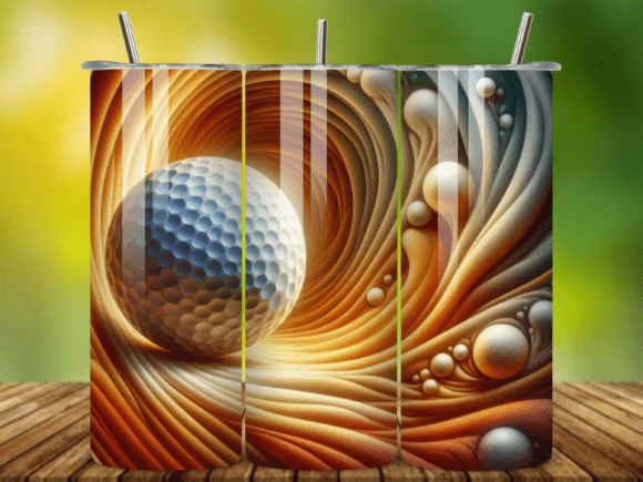 3D Golf Ball 20oz Tumbler Wrap V.1: The Ultimate Design for Custom Drinkware