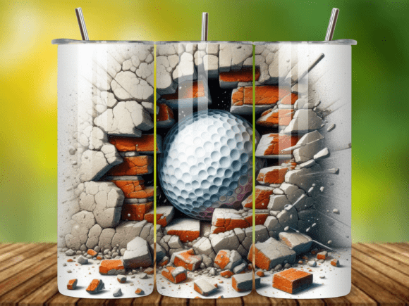 3D Golf Ball 20oz Tumbler Wrap V.7 Guide