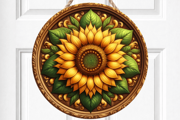 Bringing Warmth to Your Entryway with a 3D Sunflower Wood Relief Door Sign