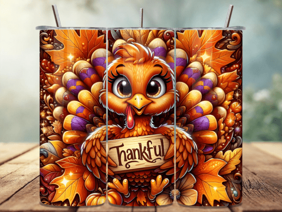 Cute 3D Thankful Turkey Tumbler Wrap PNG: A Practical Guide for Creators