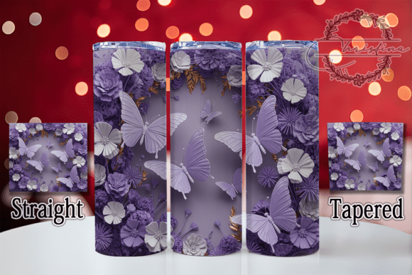 Elevating Drinkware Design: The Impact of the 3D Purple Floral Butterfly Tumbler