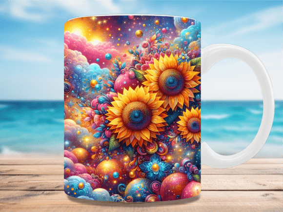 Elevating Sublimation Art: The Rise of the 3D Cosmic Galaxy Sunflower Mug Wrap