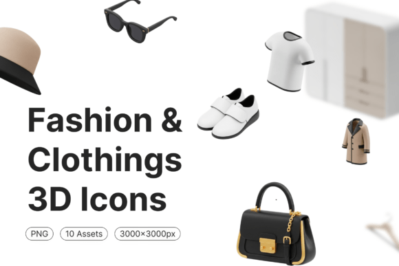 Fashion Clothing 3D Icons: Elevate Your Design