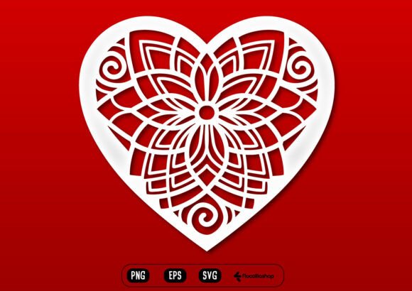 Intricate Mandala Heart Design SVG: Elevating Craft Workflows with Precision and Elegance