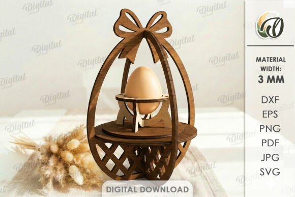 Mastering the Art of Seasonal Decor with 3D Easter Egg Stand Laser Cut Files