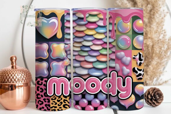 Transform Your Drinkware with Bubble Inflated 3D Patterns for 20oz Skinny Tumblers