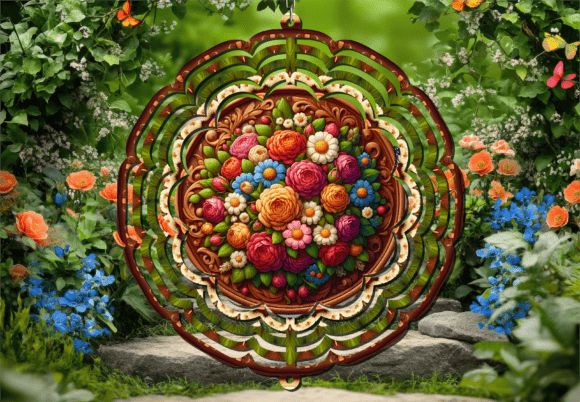Transform Your Outdoor Space with a 3D Floral Garden Bouquet Wind Spinner