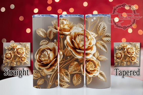 Transforming Drinkware: The Art and Utility of 3D Elegant Gold Rose Tumbler Designs