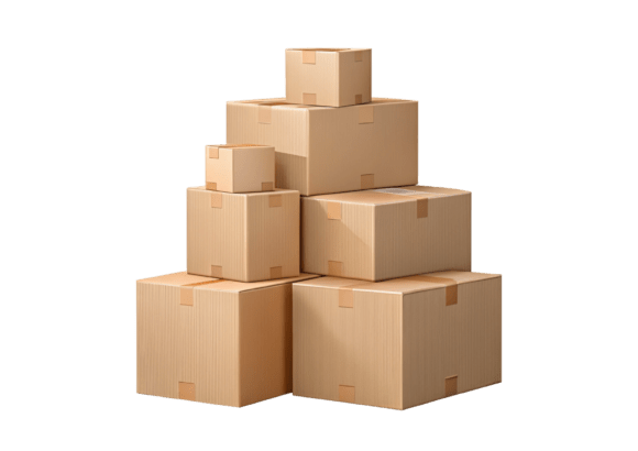 Unlock Creative Potential with High-Quality Cardboard Boxes Isolated 3D Icons